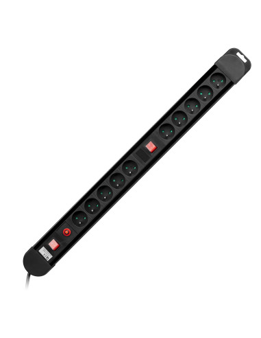 Listwa zasilająca, 10 gniazd 2P+Z, kabel...