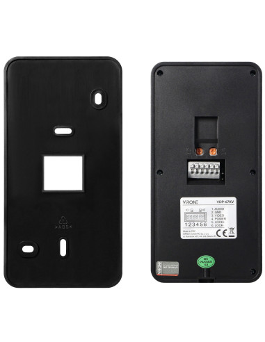 Wideodomofon VIRONE VDP-60FHD 7" z Czytnikiem Breloków RFID Pamięć Menu PL CETI Full HD