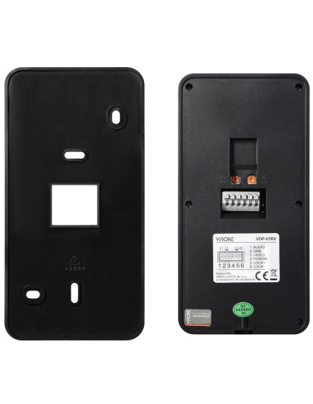 Wideodomofon VIRONE VDP-60FHD 7" z Czytnikiem Breloków RFID Pamięć Menu PL CETI Full HD