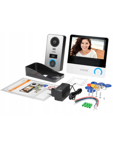 Wideodomofon Virone VDP-67 WIFI FULL HD 7" z Czytnikiem Breloków RFID Furtka + Brama + APLIKACJA TUYA PAVONIS