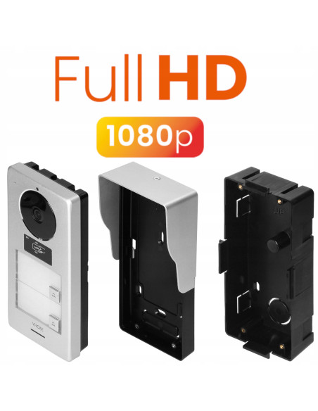 Wideodomofon DWURODZINNY WIFI z Czytnikiem Breloków RFID 2 Monitory LCD 7" Aplikacja TUYA PAVONIS MULTI