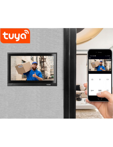 Wideodomofon WIFI LCD 10" Szyfrator na Kod...