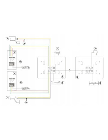 Wideodomofon 8" z SZYFRATOREM na Kod Furtka...