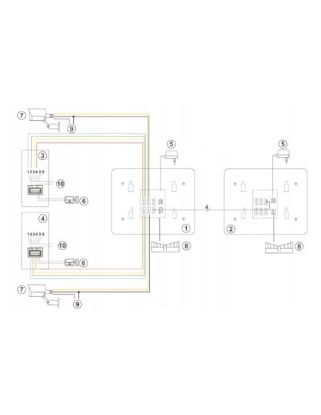 Wideodomofon 8" z SZYFRATOREM na Kod Furtka Brama CERES Full HD
