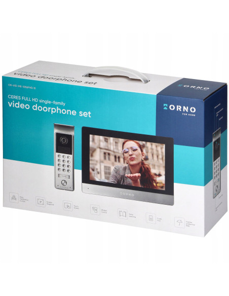 Wideodomofon 8" z SZYFRATOREM na Kod Furtka Brama CERES Full HD