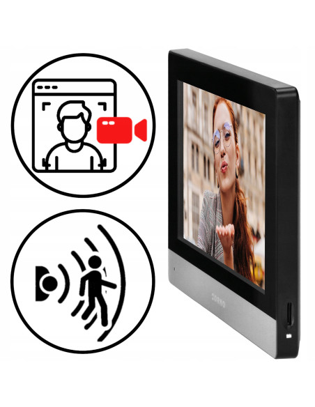 Wideodomofon WIFI 2-Żyłowy LCD 8" z Czytnikiem Breloków RFID Aplikacja Tuya Full HD XIRAN