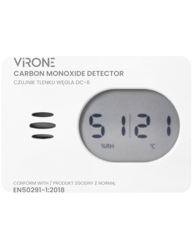 CZUJNIK CZADU DETEKTOR TLENKU WĘGLA GAZU CO LCD...