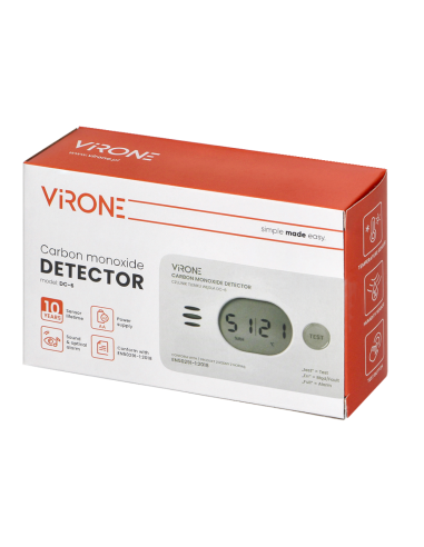 CZUJNIK CZADU DETEKTOR TLENKU WĘGLA GAZU CO LCD...