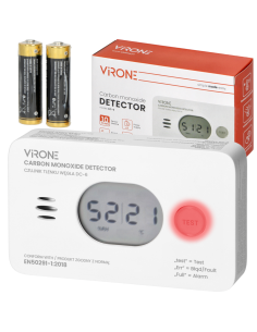 CZUJNIK CZADU DETEKTOR TLENKU WĘGLA GAZU CO LCD +...