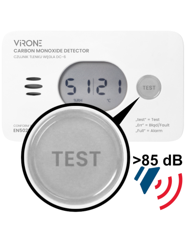 CZUJNIK CZADU DETEKTOR TLENKU WĘGLA GAZU CO LCD...