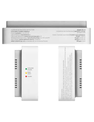 CZUJNIK CZADU DETEKTOR TLENKU WĘGLA GAZU CO LCD...