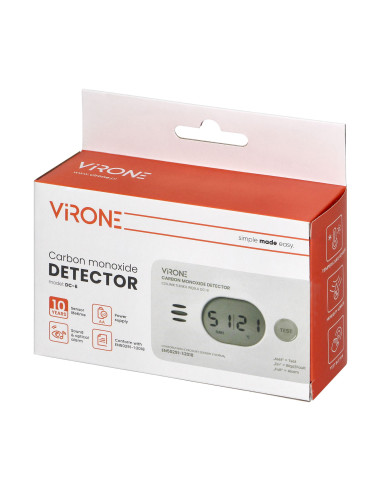 CZUJNIK CZADU DETEKTOR TLENKU WĘGLA GAZU CO LCD...