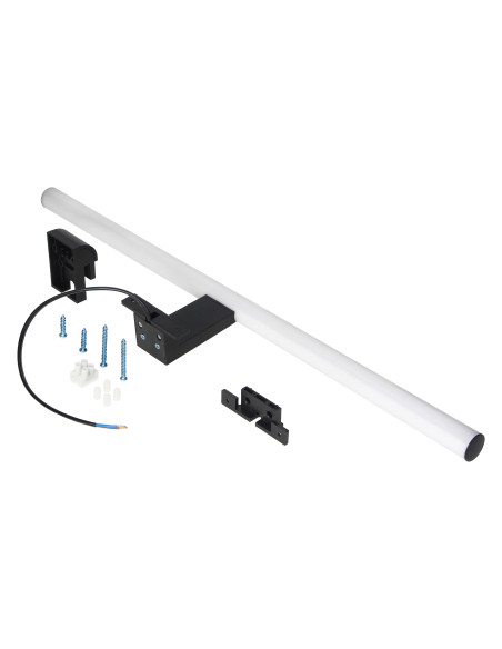 PEEGEL LED 9W, lampa nad lustro, 810lm, 4000K, dł. 60 cm, tworzywo sztuczne+akryl, czarna