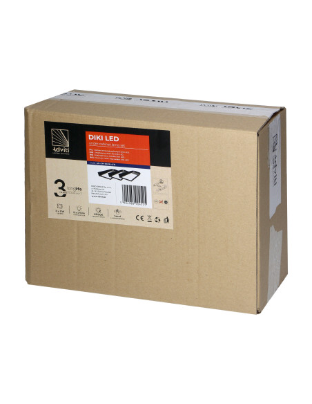 DIKI zestaw 3 lamp podszafkowych LED, 3x2W, 4000K, z wyłącznikiem bezdotykowym, czarny