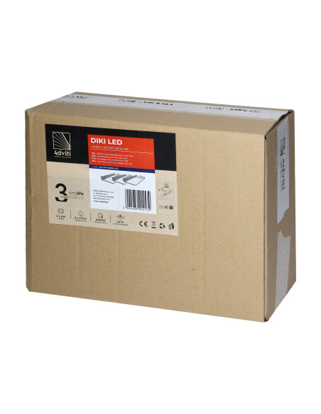 DIKI zestaw 3 lamp podszafkowych LED, 3x2W, 4000K, z wyłącznikiem bezdotykowym, srebrny