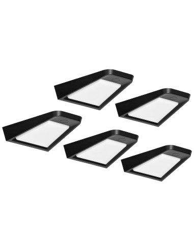 DIKI zestaw 5 lamp podszafkowych LED, 5x2W, 4000K, z wyłącznikiem bezdotykowym, czarny