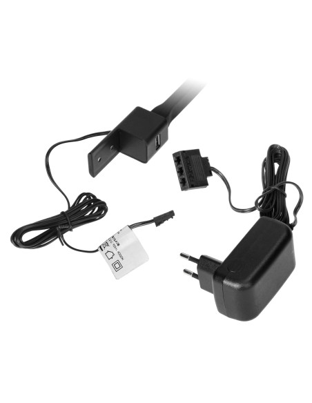 TEO lampka nocna LED, 1,8/7,5W, 90lm, 4000K, z USB, czarna