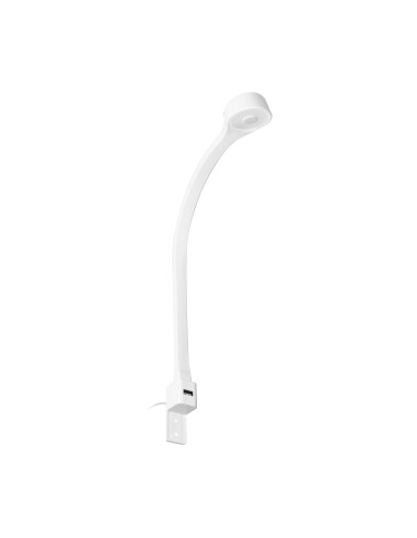 TEO lampka nocna LED, 1,8/7,5W, 90lm, 4000K, z USB, biała