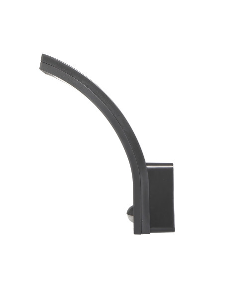 PIRYT LED 10W, oprawa ogrodowa z czujnikiem ruchu 140st, 800lm, IP54, 4000K, szara