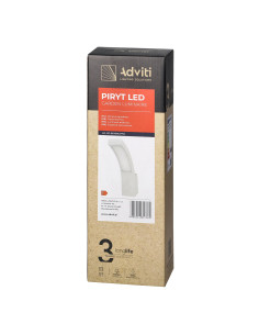 PIRYT LED 10W, oprawa ogrodowa 800lm, IP54, 4000K, biała 2