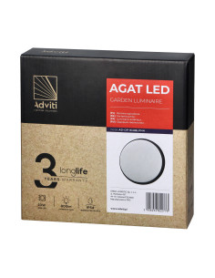 AGAT LED 10W, oprawa ogrodowa, 800lm, IP54, 4000K, czarna 2