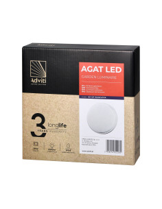 AGAT LED 10W, oprawa ogrodowa, 800lm, IP54, 4000K, biała 2