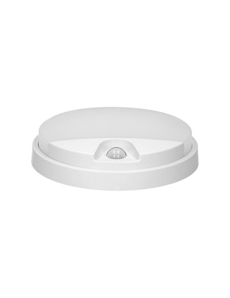 AGAT LED 10W, oprawa ogrodowa z czujnikiem ruchu 140°, 800lm, IP54, 4000K, biała