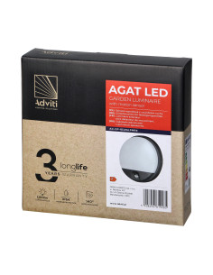 AGAT LED 15W, oprawa ogrodowa z czujnikiem ruchu, 140st,... 2