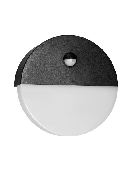 HALIT LED 10W, oprawa ogrodowa z czujnikiem ruchu 140st, 600lm, IP65, 4000K, IK10, czarna