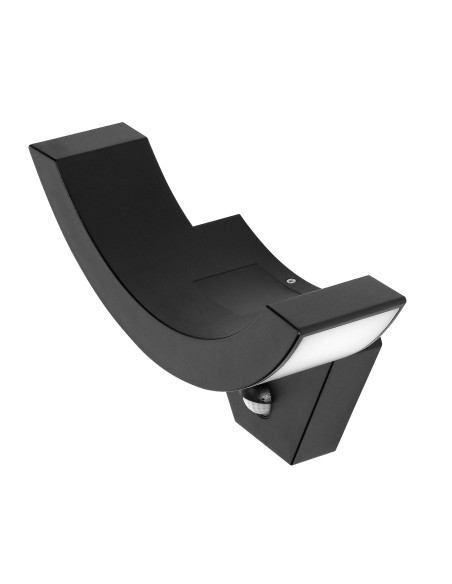 SPINEL LED 10W, oprawa ogrodowa z czujnikiem ruchu 140°, 800lm, IP54, 4000K, IK10, czarna
