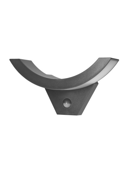 SPINEL LED 10W, oprawa ogrodowa z czujnikiem ruchu 140°, 800lm, IP54, 4000K, IK10, szara