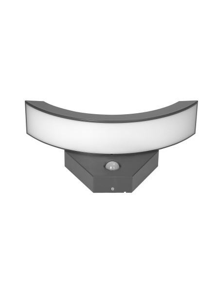 SPINEL LED 10W, oprawa ogrodowa z czujnikiem ruchu 140°, 800lm, IP54, 4000K, IK10, szara