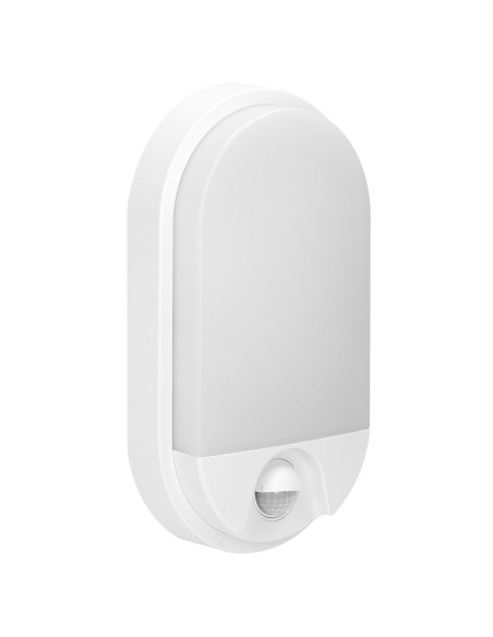 NEFRYT LED 15W, oprawa ogrodowa z czujnikiem ruchu, 1100lm, IP54, 4000K, biała