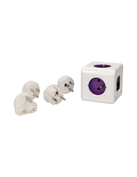 Rozgałęźnik Power Cube ReWirable + 4 wtyczki podróżne