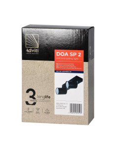 DOA SP 2, oprawa ścienno-sufitowa, GU10 max. 2x50W, IP20,... 2