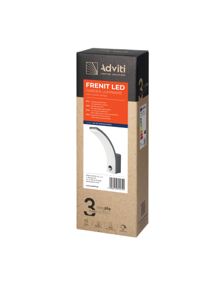 FRENIT LED 20W, oprawa ogrodowa, 2000lm, IP65, 4000K, funkcja przyciemnienia, szara