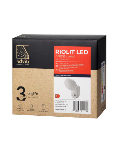 RIOLIT LED 15W, oprawa ogrodowa z czujnikiem...