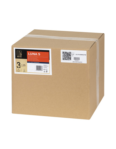 LUNA S oprawa ogrodowa kula 1xE27, 1x40W, IP44, biała, Ø 300