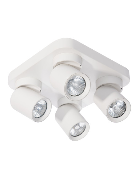 MALTA SP 4, oprawa ścienno-sufitowa, GU10 max. 4x12W, IP20, biała, kwadratowa podstawa