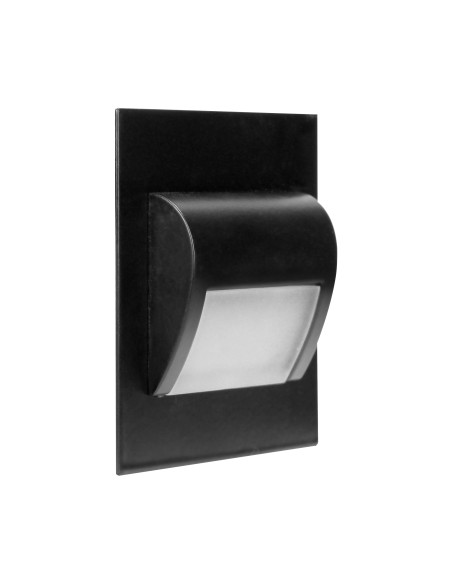 DRACO LED NEW 1,5W, oprawa schodowa podtynkowa, 12VDC, 30lm, 3000K, czarny, innowacyjny sposób montażu