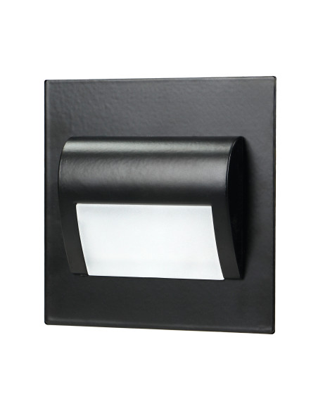 DRACO LED NEW 1,5W, oprawa schodowa podtynkowa, 12VDC, 30lm, 4000K, czarna, innowacyjny sposób montażu