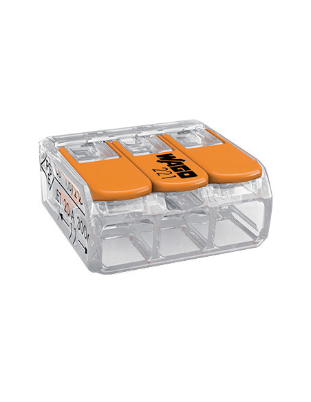 Złączka Wago 3-torowa, model: 221-413, od 0,20-4,00mm², 5 szt., 221-413