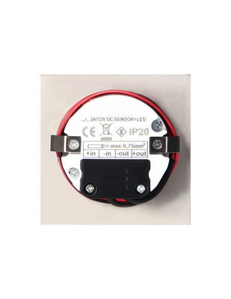 DRACO LED NEW 1,5W, oprawa schodowa podtynkowa, 12VDC, 30lm, 4000K, satyna, czujnik ruchu i zmierzchu