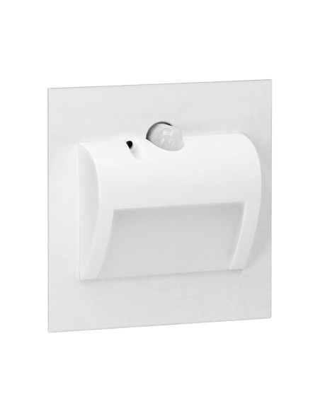 DRACO LED NEW 1,5W, oprawa schodowa podtynkowa, 12VDC, 30lm, 4000K, biała, czujnik ruchu i zmierzchu