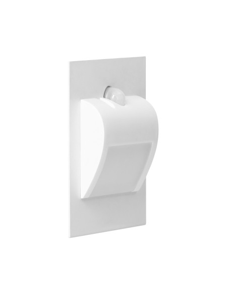 DRACO LED NEW 1,5W, oprawa schodowa podtynkowa, 12VDC, 30lm, 4000K, biała, czujnik ruchu i zmierzchu