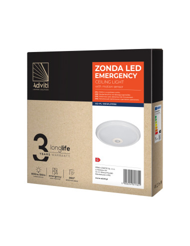 ZONDA LED EMERGENCY 12W/1,2W, plafon z...