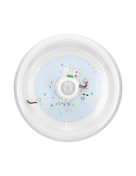 ZONDA LED EMERGENCY 12W/1,2W, plafon z czujnikiem ruchu, 800lm/80lm, IP20, 4000K, poliwęglan mleczny, biały