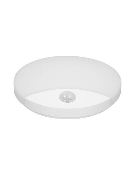 VIRAZON LED 15W, plafon z czujnikiem ruchu, 1050lm, IP44, 4000K, poliwęglan mleczny, biały