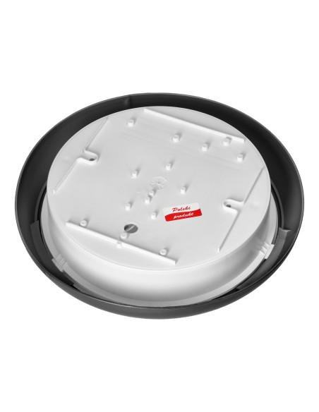 KOKO oprawa 2xE27 z mikrofalowym czujnikiem ruchu, 2x40W, czarna-polipropylen, klosz matowy-poliwęglan, IP44, IK10