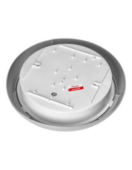 KOKO oprawa 2xE27 z czujnikiem ruchu PIR, 2x40W, srebrna-polipropylen, klosz matowy-poliwęglan, IP44, IK10